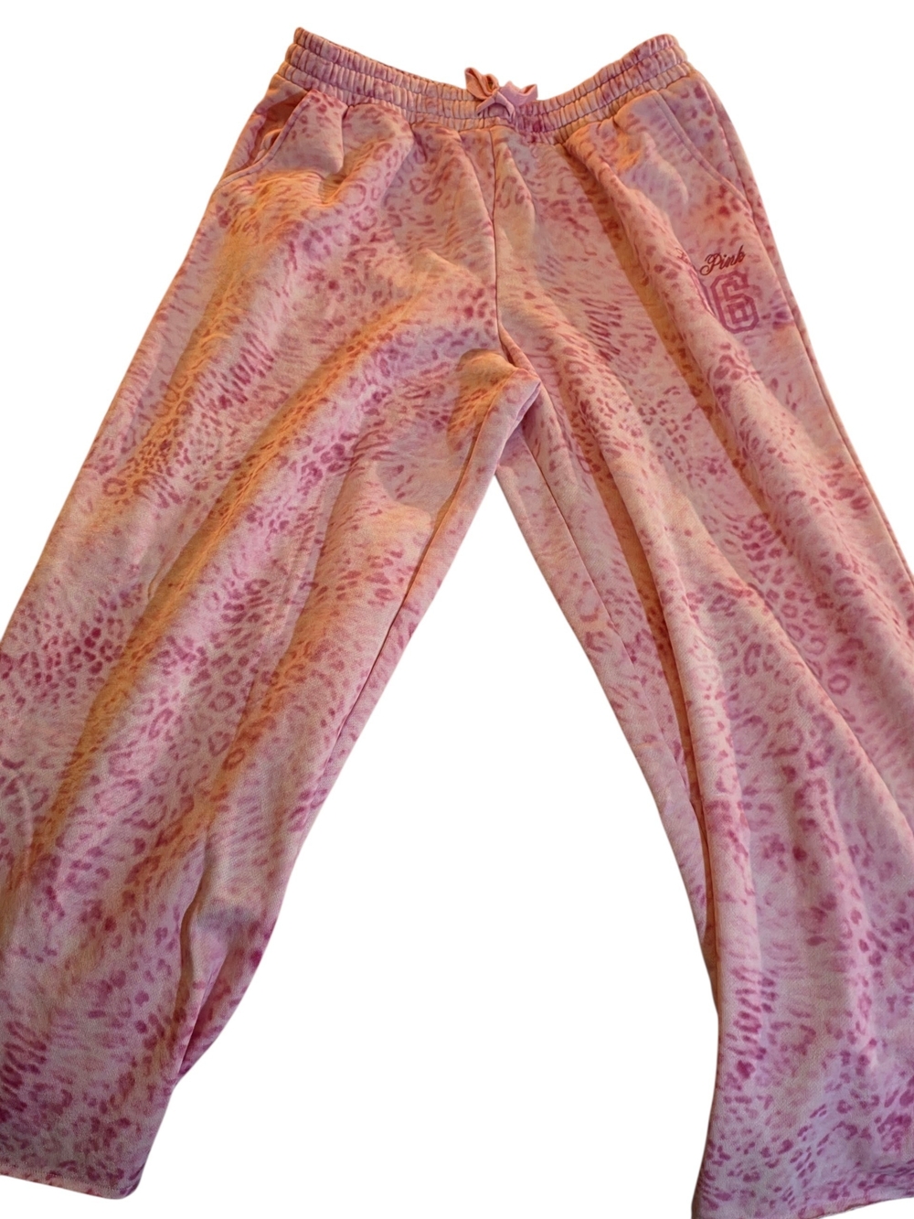 Pink Leopard Print Cozy Sweatpants Vs pink size large nwt